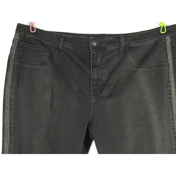 Ava + Viv Women's Jeans Black High Rise Beaded Side Jegging Pants Plus Size 22W - Picture 6 of 12